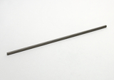 Das Bild zeigt einen langen, schlanken Metallstab, der auf einer neutralen, hellen Fläche liegt. Er könnte für verschiedene Experimente oder Messungen im Bildungsbereich verwendet werden.