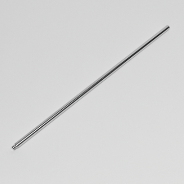 Das Bild zeigt einen langen, metallischen Stab mit einem glatten, glänzenden Finish. Er scheint für experimentelle Zwecke im Bildungsbereich konzipiert zu sein, möglicherweise als Teil von wissenschaftlichen Versuchen oder Demonstrationen.