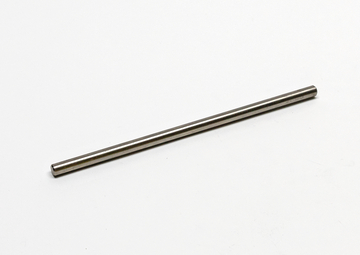 Das Bild zeigt einen langen, schlanken Metallstab, der auf einer weißen Oberfläche liegt. Er könnte als Experimentiermaterial in naturwissenschaftlichen Bildungseinrichtungen verwendet werden.